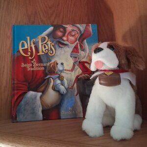 NEW  Elf Pets "St. Bernard with Book" - No Box